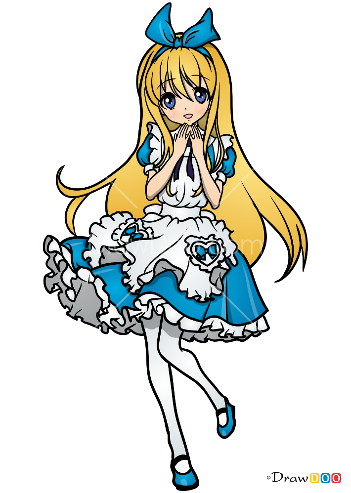 How to Draw Anime Alice, Alice in Wonderland